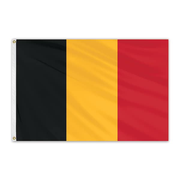 Global Flags Unlimited Belgium Outdoor Nylon Flag 12"x18" 201257
